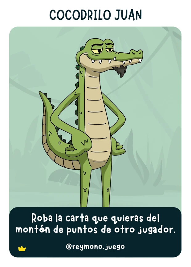 Carta del Cocodrilo Juan de Rey Mono 2: Traición, con las manos en la cintura
